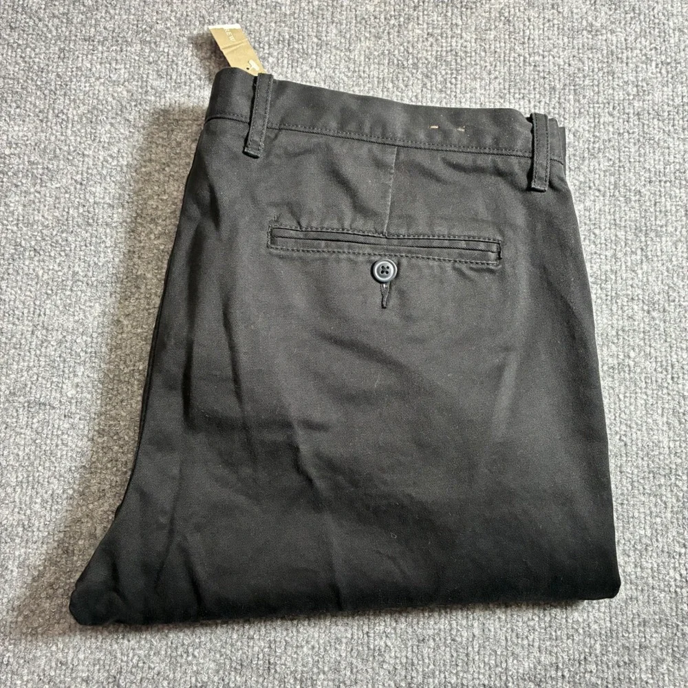 J.Crew 484 Slim Fit‎ Broken-In Chino Pants Mens 36x32 Black Good Cotton Twill